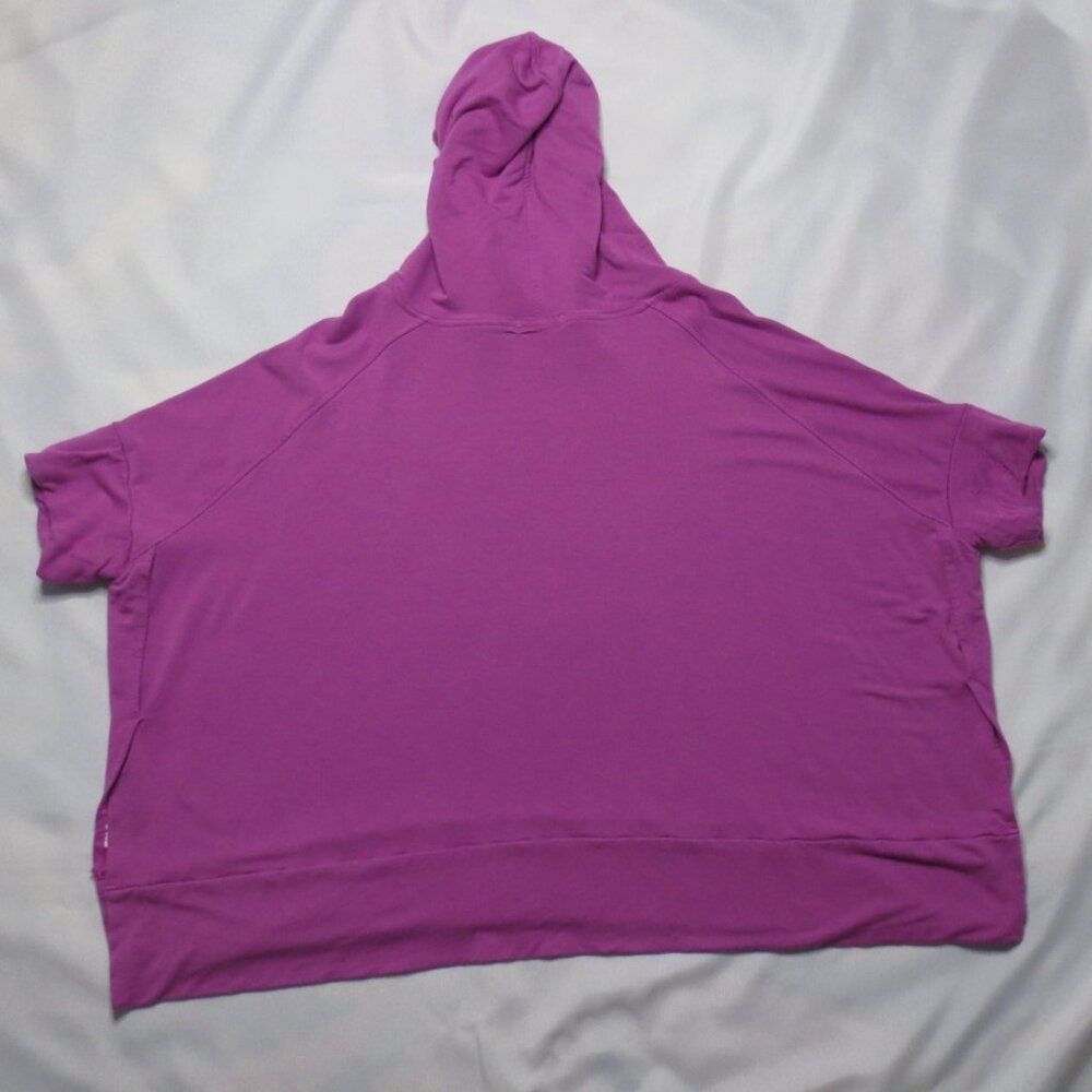 ANOTHER LOVE womens TOP shirt FUSHIA cropped OVERSIZED hoodie SIZE L - Picture 6 of 12